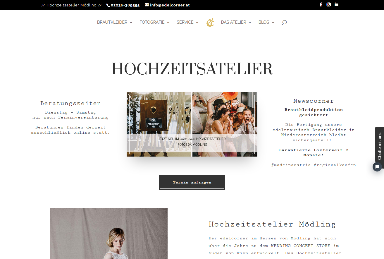 Screenshot 2020 06 08 Wedding Concept Store Mödling Niederösterreich Austria